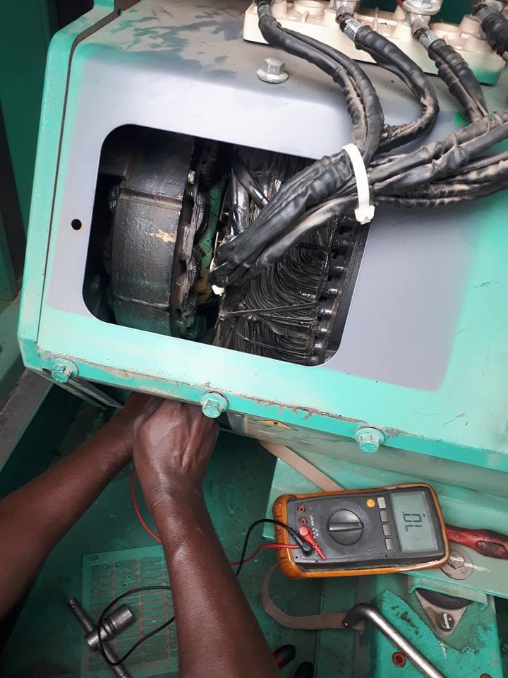 Electrical testing of generator components with a multimeter