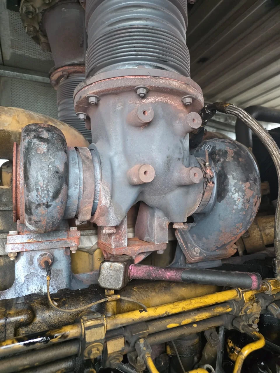 Generator engine pipework and mechanical components